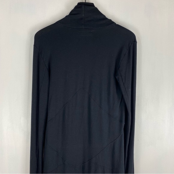 Love‎ YaYa Longline Drapey Ribbed Snap Front Basic Cardigan Sweater Black Size 3 - Picture 6 of 7